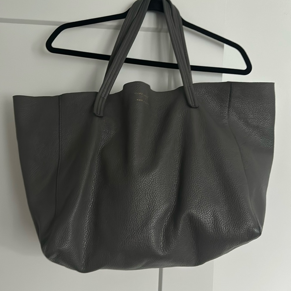 Kurt Geiger Violet Leather Tote - Gray